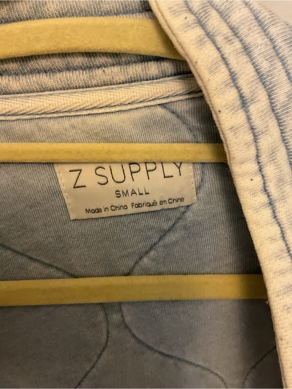 Z Supply Quilted Light Gray Bomber Jacket - Picture 2 of 4